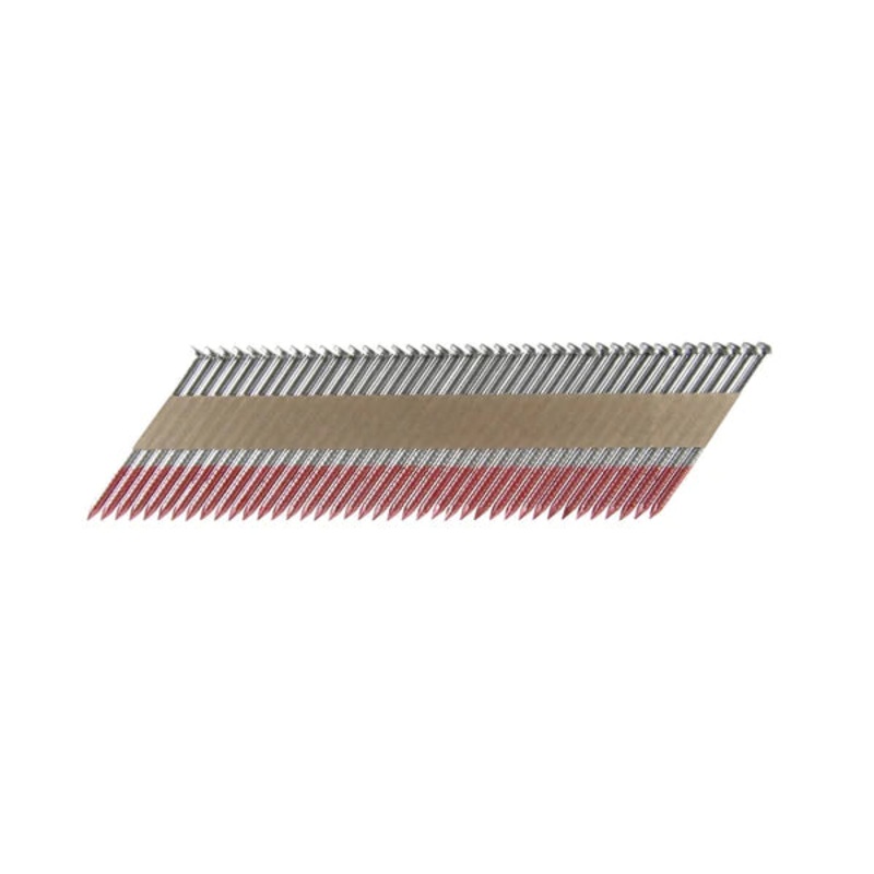 3X120SPR 3x120 30-34 Degree Paper Tape Bright Ring Shank Nails, 2,500/Box