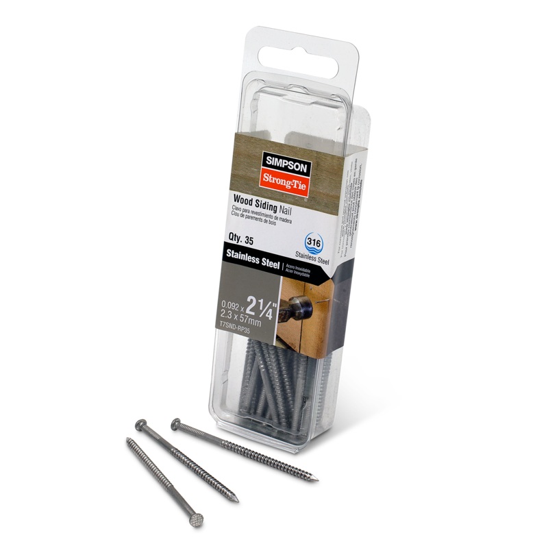 Simpson T7SND-RP35 Wood Siding Nail  2-1/4 in. x .092 in. Type 316 Stainless Steel (35-Qty)