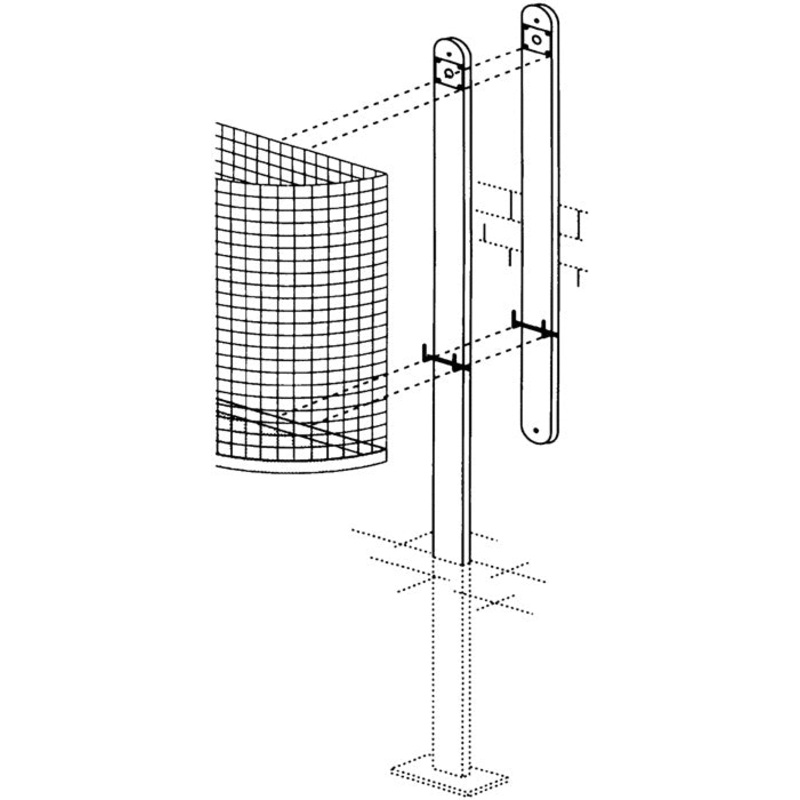 Soporte de hierro (9194491024) altura 1400 mm para montaje en hormign apto para cubo de basura de 27 l