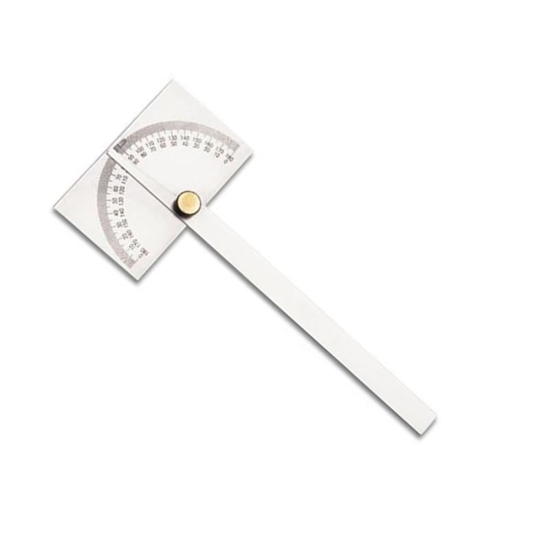 TOWER DEGREE PROTRACTOR STAINLESS STEEL RECTANGULAR WITH BRASS NUT