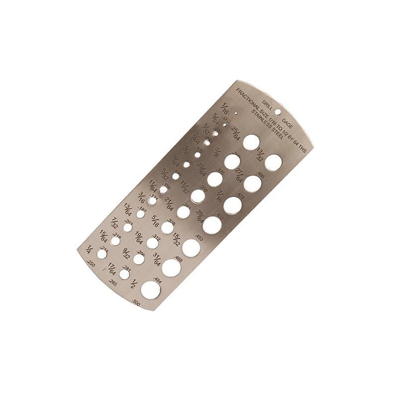 TOWER DRILL GAUGE STAINLESS STEEL 1/16INCH-1/2INCH