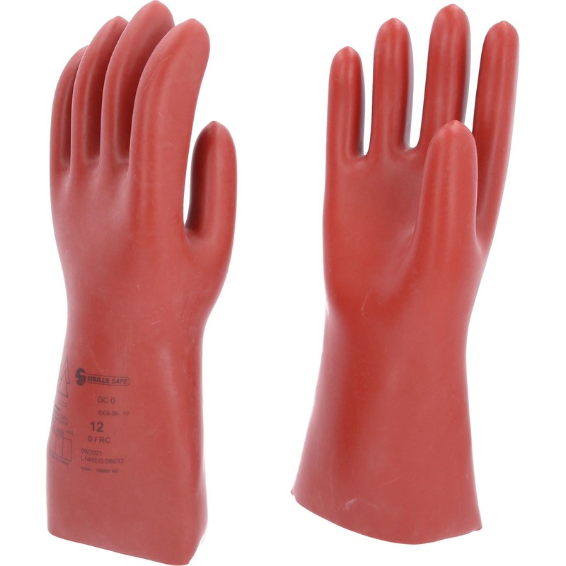 Guantes de proteccin para electricista KS TOOLS con proteccin mecnica, tamao 12, clase 0, rojo ( 117.0071 )