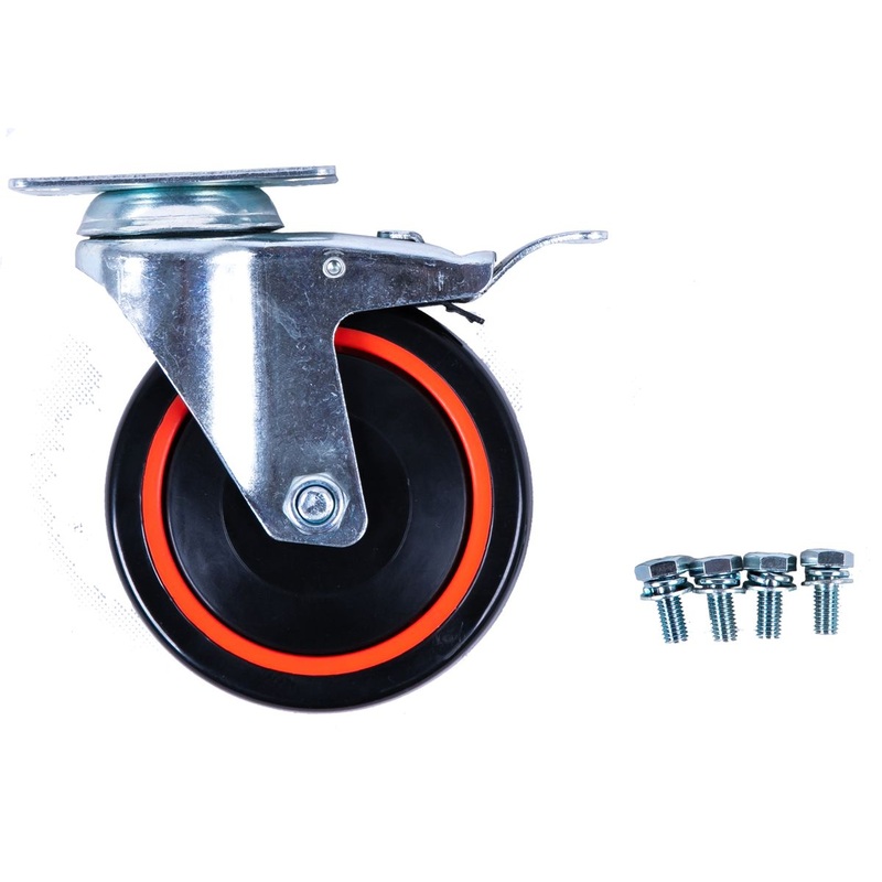 Rueda giratoria con freno de estacionamiento KS TOOLS ( 826.0007-R008P )