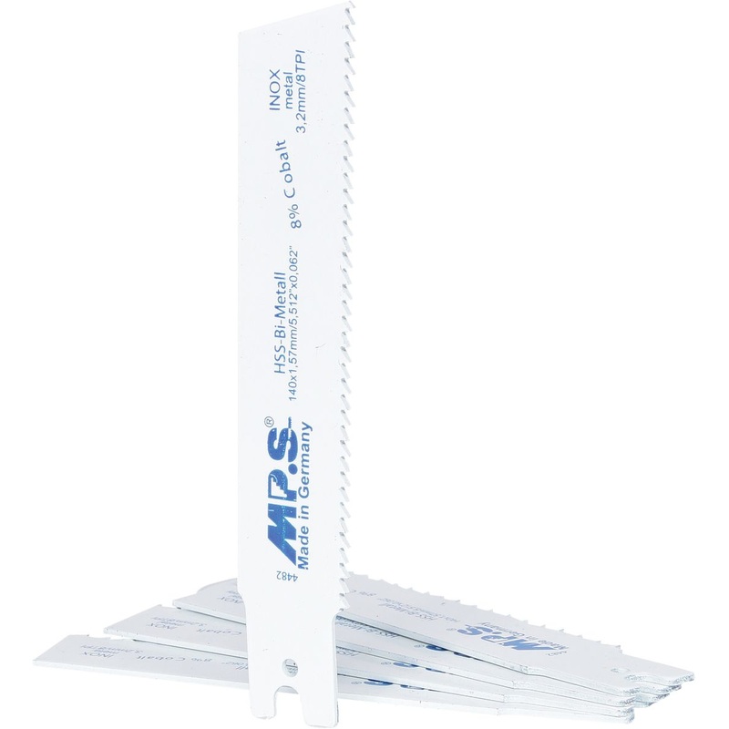 Hoja de sierra alternativa KS TOOLS Rems, HSS bimetlica, 140 mm, 3,2 mm, paquete de 5 (129.4482)