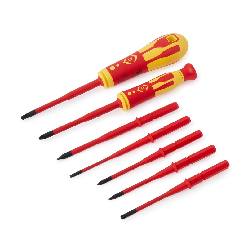 C. K Tools T4925 VDE Screwdriver Interchangeable Slim Blade Set /9