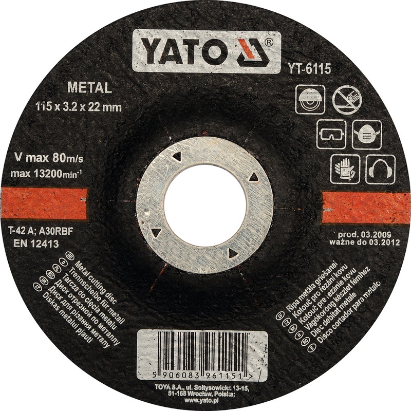 YATO YT-6115 Metal cutting disc