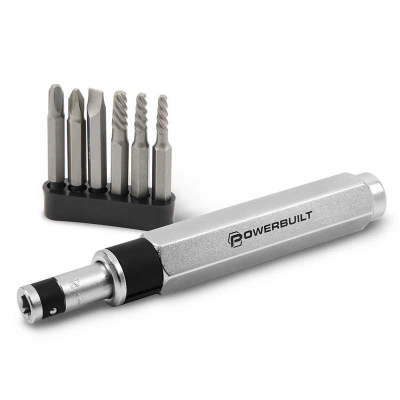 7pc Mini Impact Driver & Screw Extractor Set