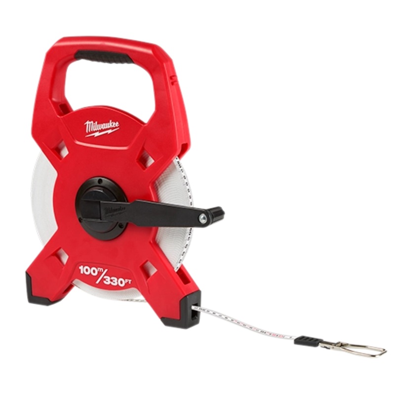 100m/330ft Fiberglass Open Reel Long Tape Measure