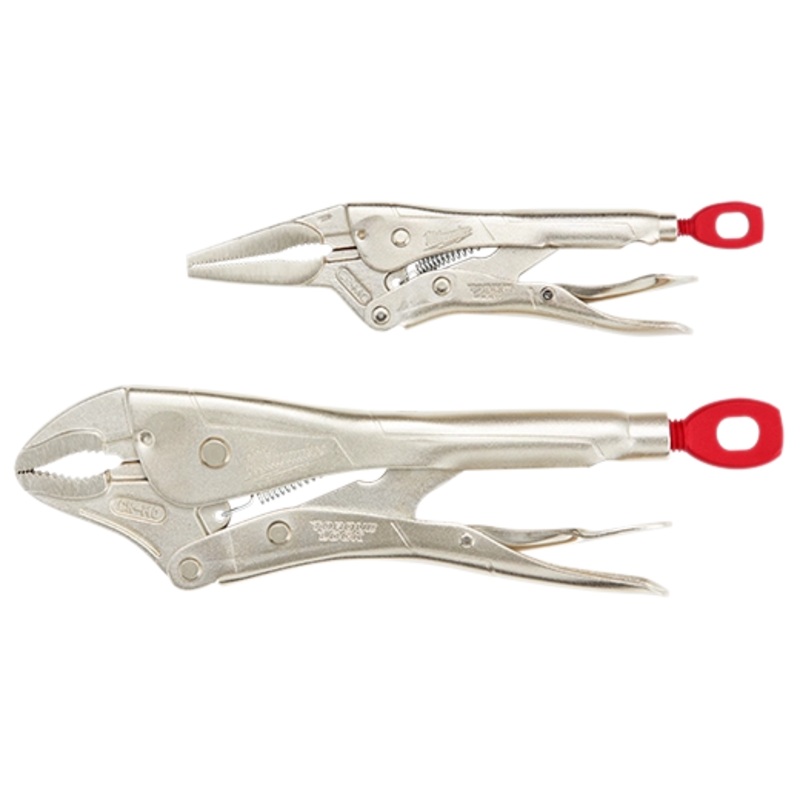 2 Pc. 10" Curved Jaw & 6" Long Nose TORQUE LOCK Locking Pliers Set