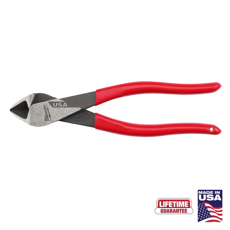8" Diagonal Dipped Grip Cutting Pliers (USA)