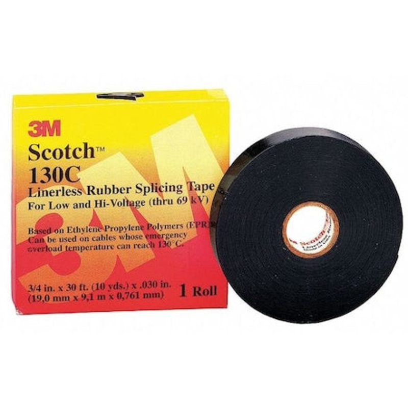 30-ft Scotch Linerless Splicing Tape 130C, Black