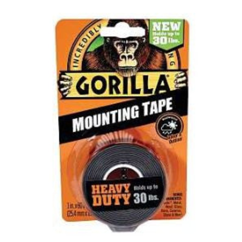 Gorilla Heavy Duty Mounting Tape 1" x 60yd Black  109233