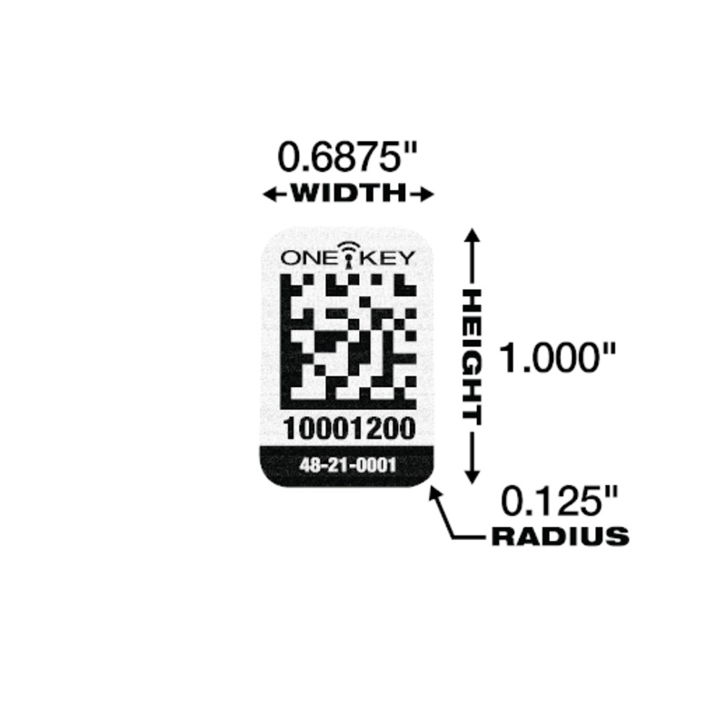 ONE-KEY Asset ID Tag-Small Plastic Surface
