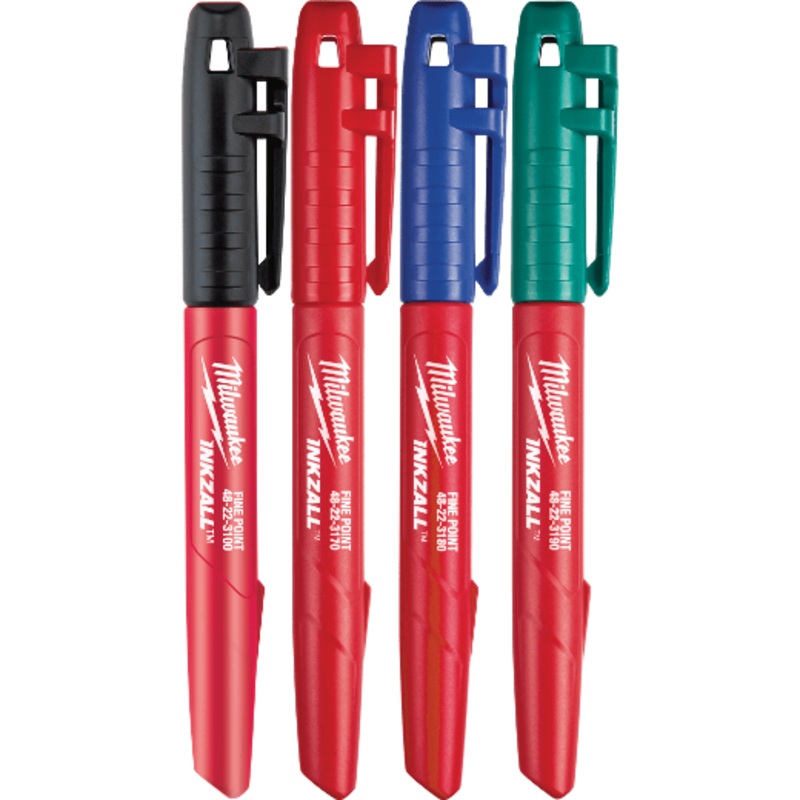4PK INKZALL Color Fine Point Marker