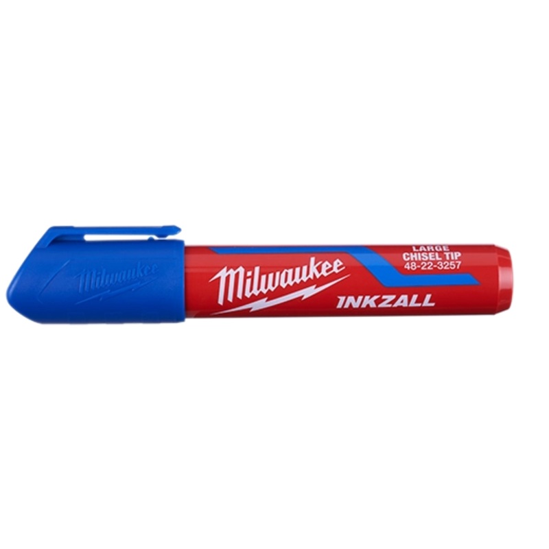 INKZALL (12) Large Chisel Tip Blue Marker