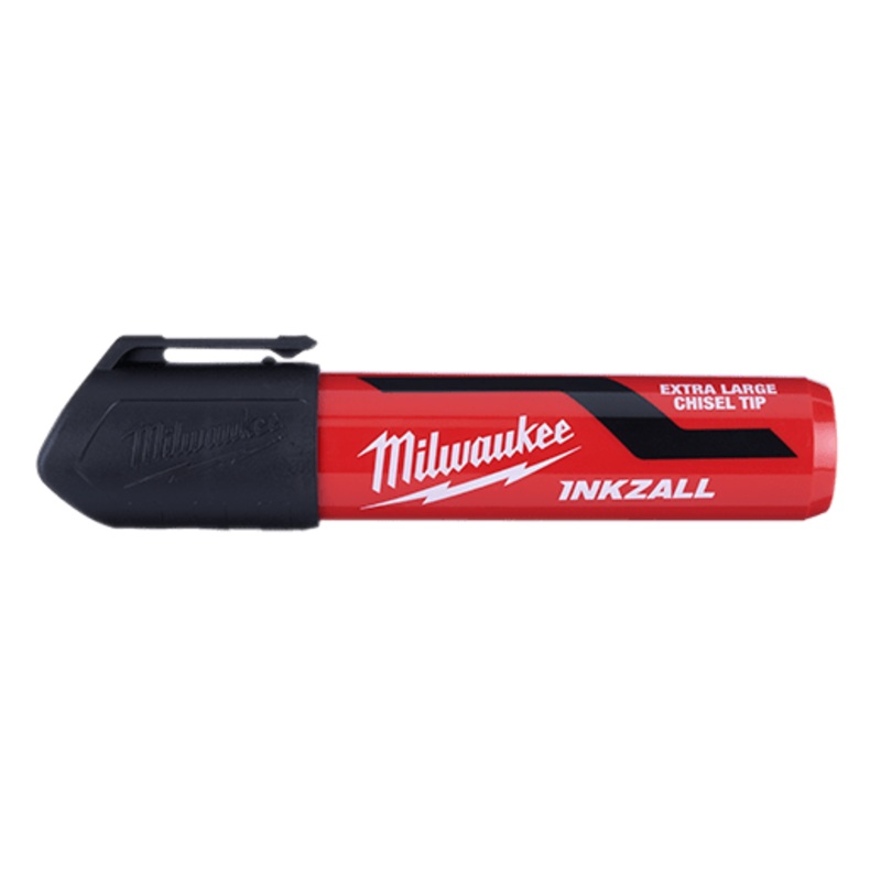 INKZALL Extra Large Chisel Tip Black Marker