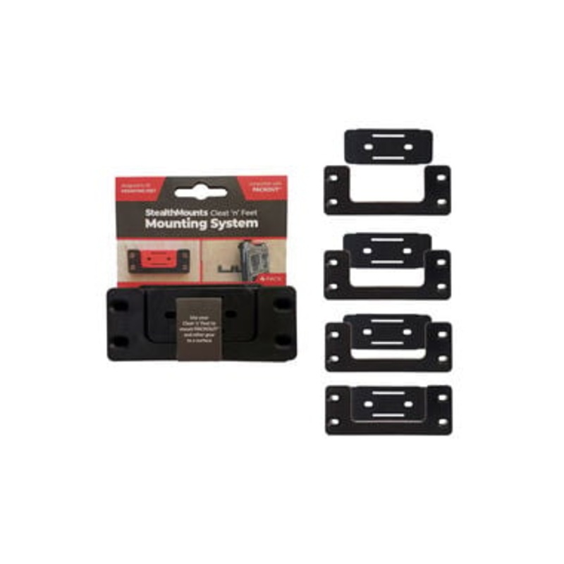 Stealthmounts Cleat 'n' Feet Mounting System 4pk Black