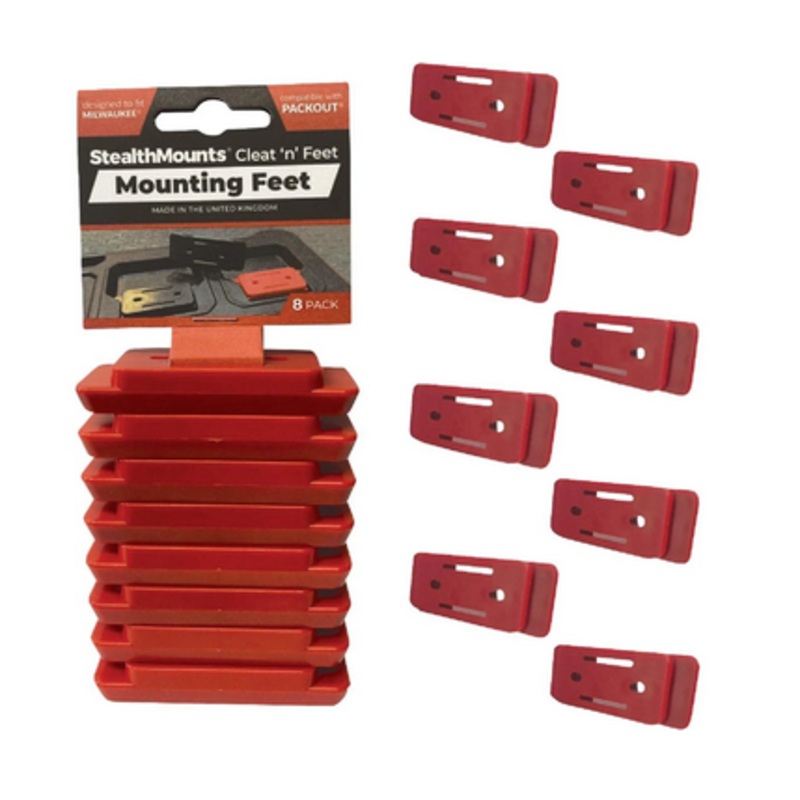 Stealthmounts Packout Adapter Feet (8 Pack) RED